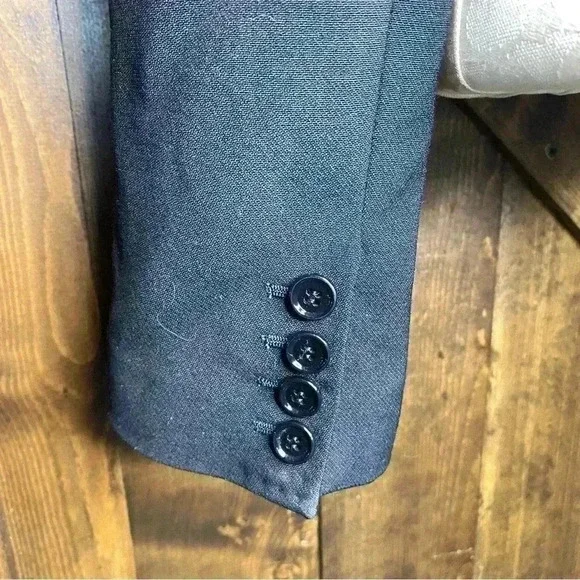 Dolce & Gabbana Virgin Wool Cropped Double Breasted Black Jacket Size IT 42 US 6 - Picture 4 of 12